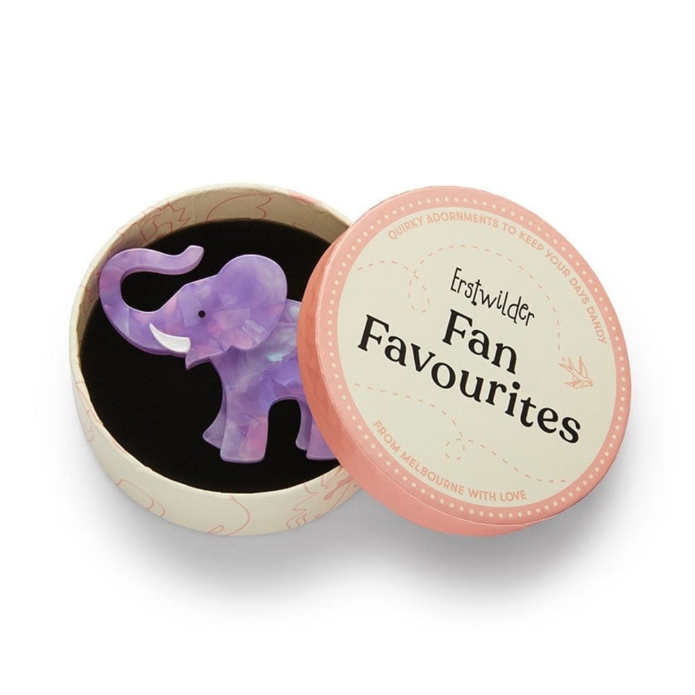 Erstwilder Purple Elephant Brooch Elizaveta and the Elephant Brooch